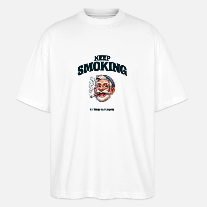 Continuez à fumer - T-shirt bio Blaster 2.0 coupe oversize Stanley/Stella Unisexe - blanc