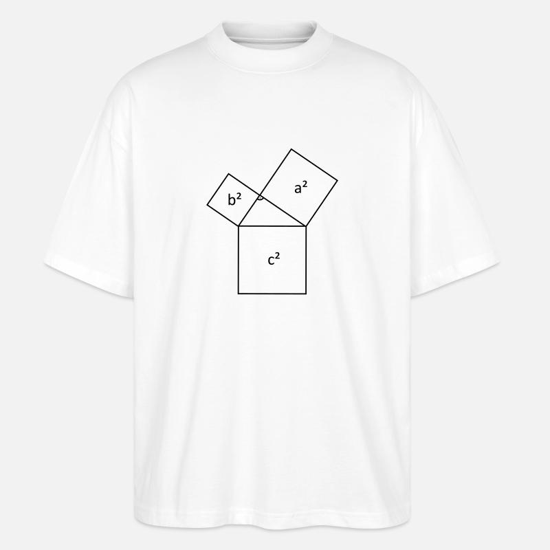 Théorème de Pythagore - T-shirt bio Blaster 2.0 coupe oversize Stanley/Stella Unisexe - blanc