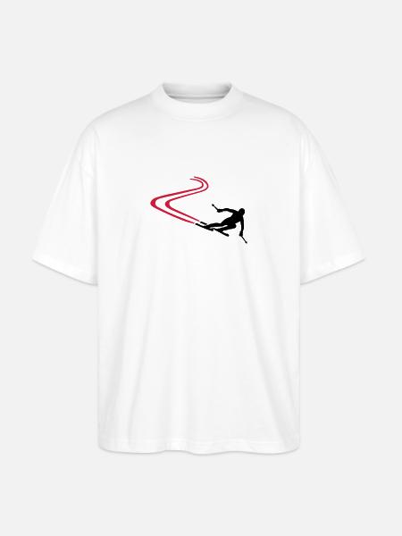 Ski - Stanley/Stella Oversize Unisex Øko T-shirt Blaster 2.0 - hvid