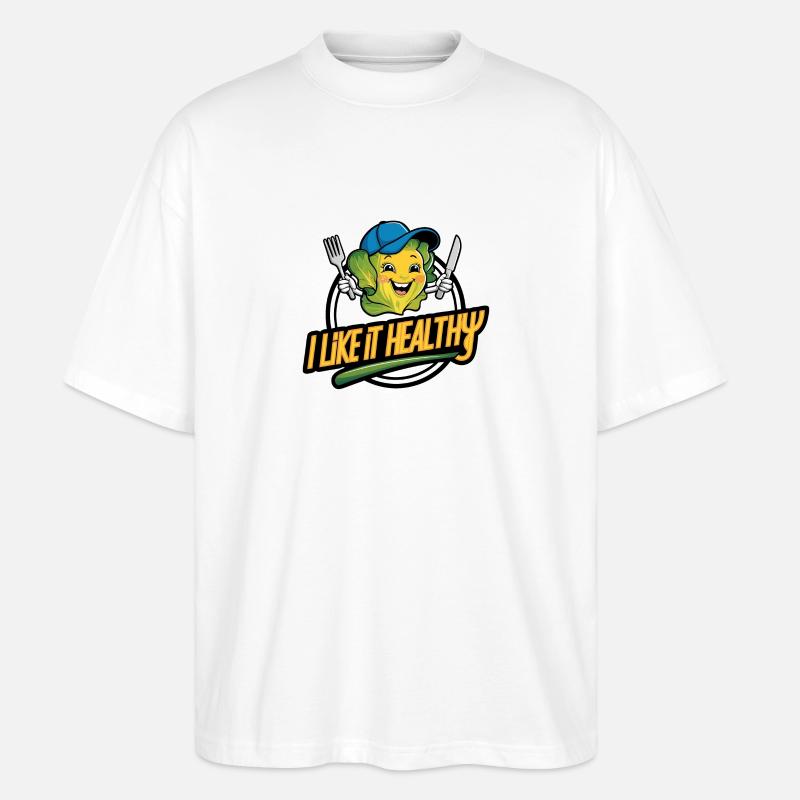 Gesund vegan vegetarisch lebe - Stanley/Stella Oversized Unisex Bio T-Shirt Blaster 2.0 - Weiß