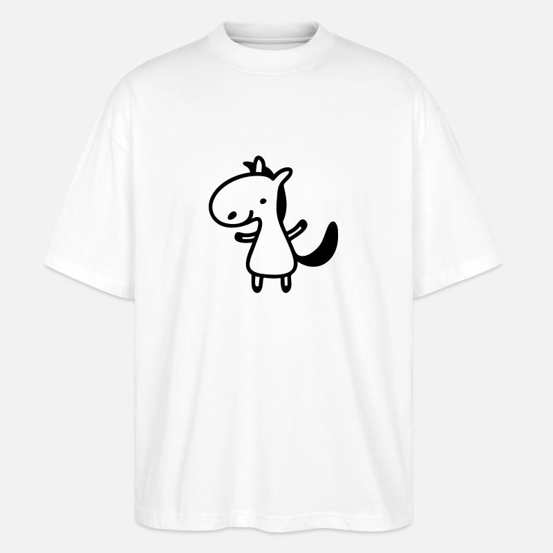 Pony - Line - Stanley/Stella Oversized Unisex Bio T-Shirt Blaster 2.0 - Weiß