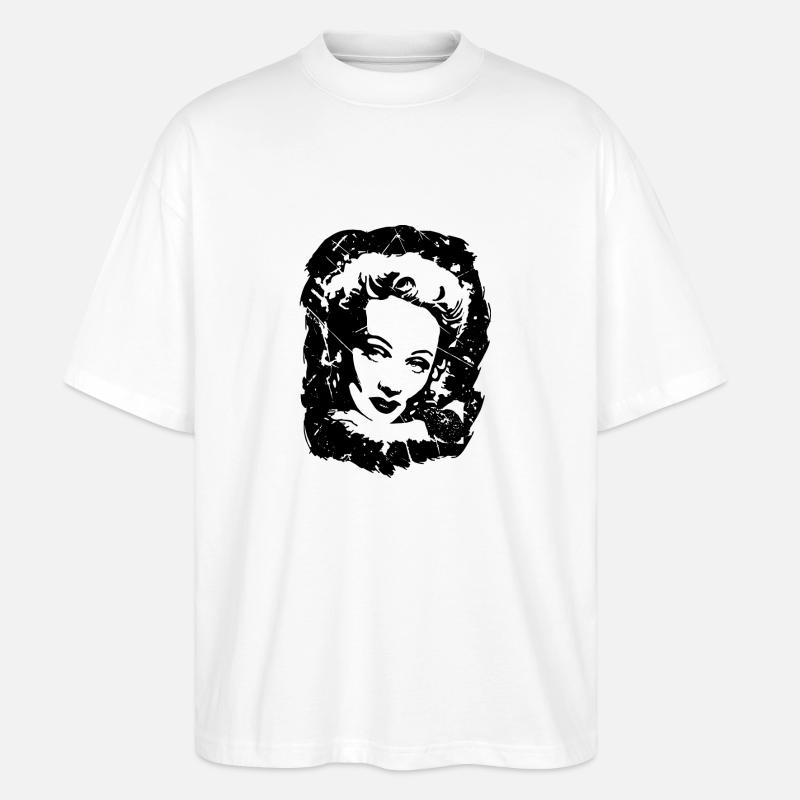 Marlene Dietrich - Stanley/Stella Oversized Unisex Bio T-Shirt Blaster 2.0 - Weiß