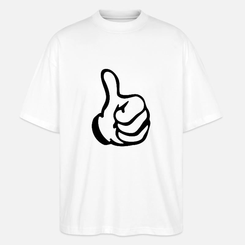 Daumen Hoch - Stanley/Stella Oversized Unisex Bio T-Shirt Blaster 2.0 - Weiß