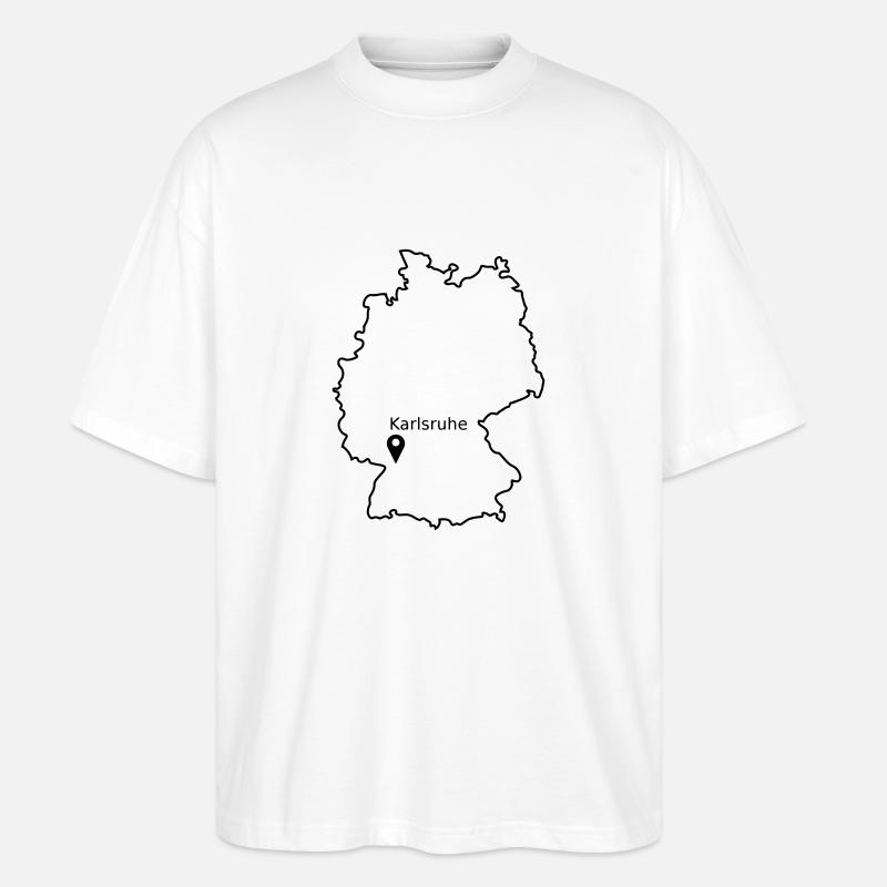 Karlsruhe - Stanley/Stella Oversized Unisex Bio T-Shirt Blaster 2.0 - Weiß