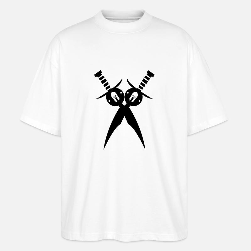 sparta_messer_2 - Stanley/Stella Oversized Unisex Bio T-Shirt Blaster 2.0 - Weiß