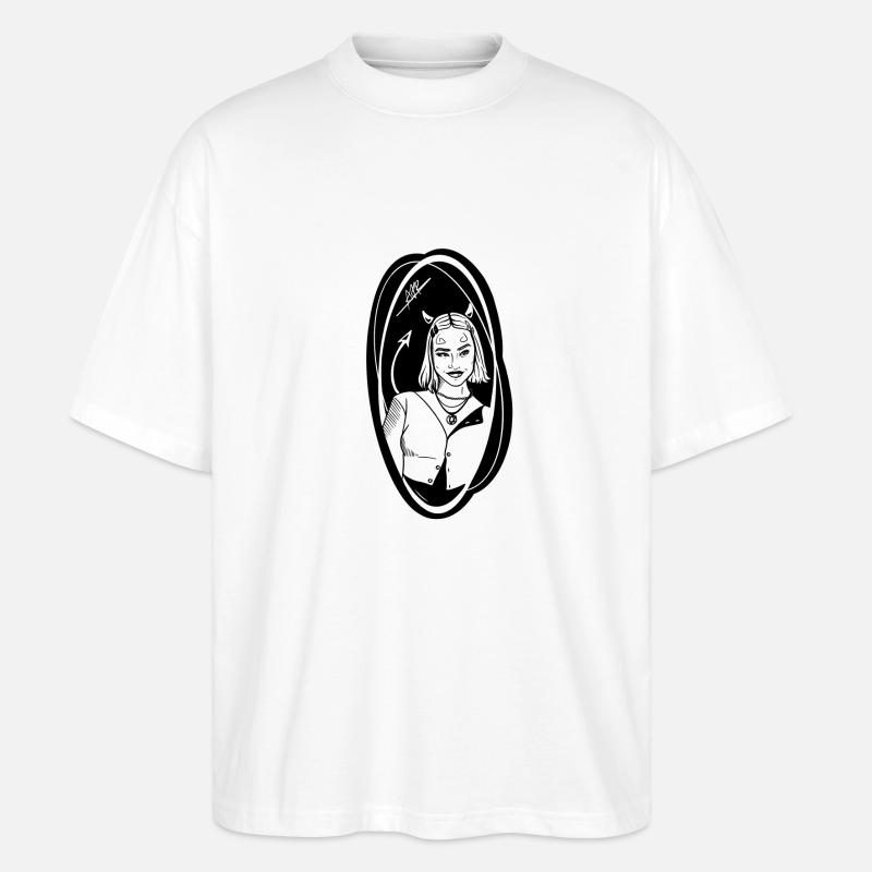 Sie Teufel - Stanley/Stella Oversized Unisex Bio T-Shirt Blaster 2.0 - Weiß