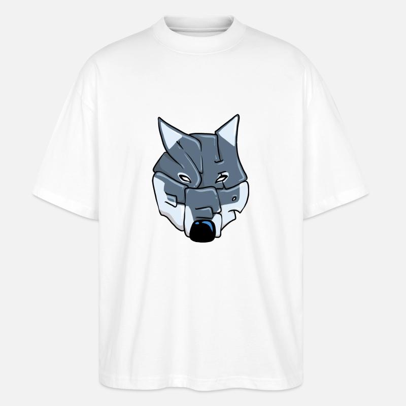 Wolf Graffiti - Stanley/Stella Oversized Unisex Bio T-Shirt Blaster 2.0 - Weiß