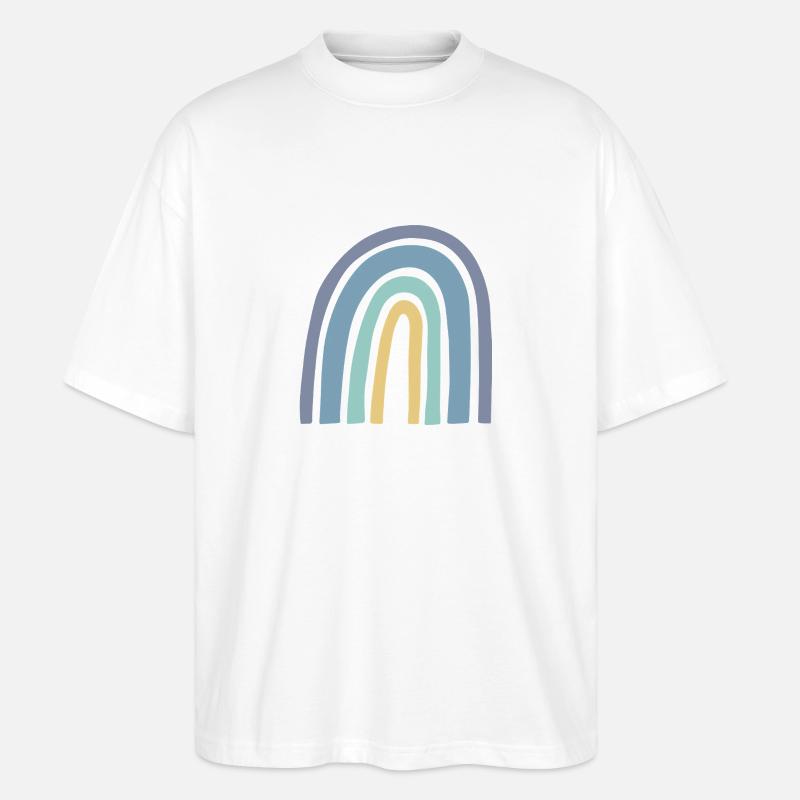 Cute Rainbow - Stanley/Stella Oversized Unisex Bio T-Shirt Blaster 2.0 - Weiß