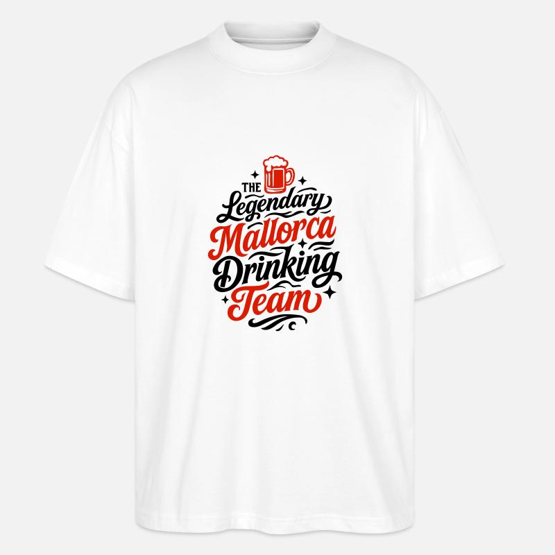 Mallorca Drinking Team - T-shirt bio Blaster 2.0 coupe oversize Stanley/Stella Unisexe - blanc