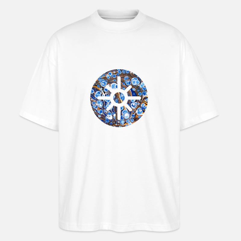 Hexenrune Schutz Glück E 262 - T-shirt bio Blaster 2.0 coupe oversize Stanley/Stella Unisexe - blanc