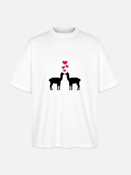 Llama - Stanley/Stella Oversized Unisex Organic T-shirt Blaster 2.0 - white