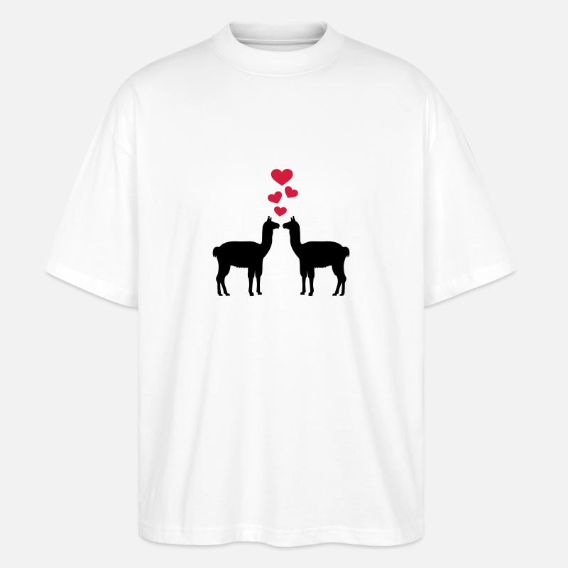 Lama - Stanley/Stella Oversized Unisex Bio T-Shirt Blaster 2.0 - Weiß