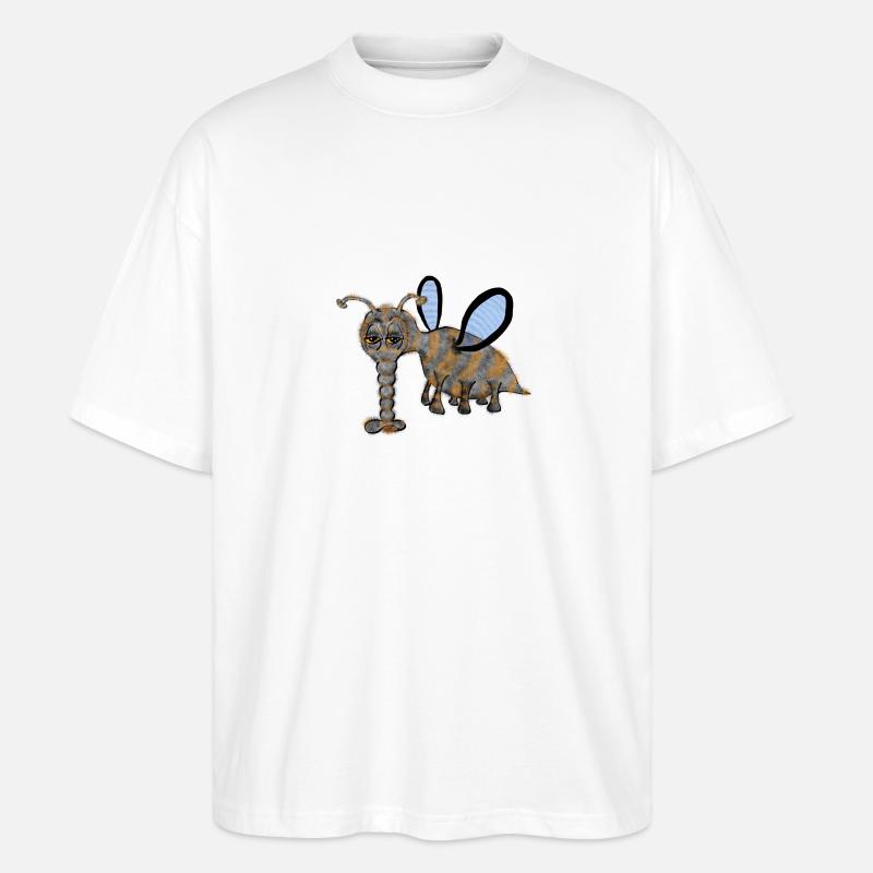 Fliege - Fly - Stanley/Stella Oversized Unisex Bio T-Shirt Blaster 2.0 - Weiß