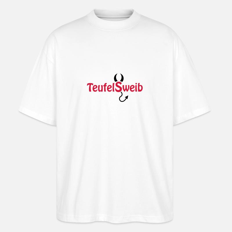 Teufelsweib - Stanley/Stella Oversized Unisex Bio T-Shirt Blaster 2.0 - Weiß