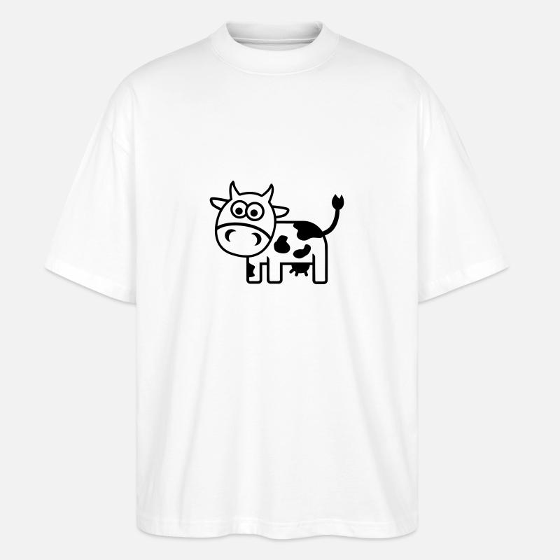 Kuh - Stanley/Stella Oversized Unisex Bio T-Shirt Blaster 2.0 - Weiß