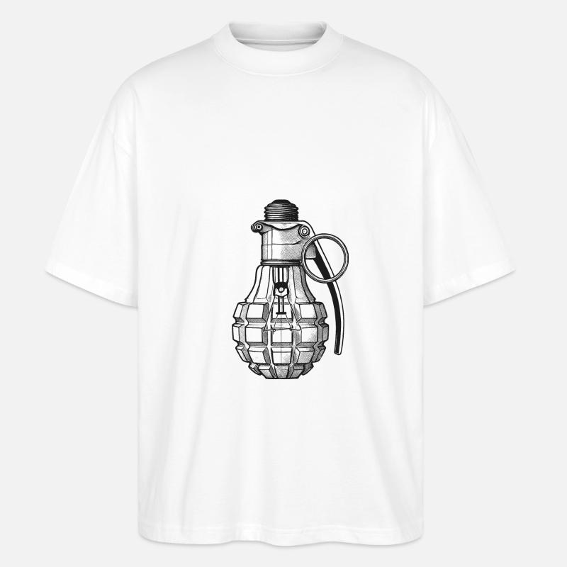 Glühlampe - Stanley/Stella Oversized Unisex Bio T-Shirt Blaster 2.0 - Weiß