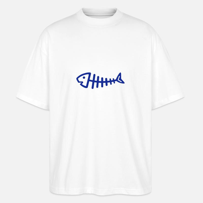 Fisch - Stanley/Stella Oversized Unisex Bio T-Shirt Blaster 2.0 - Weiß