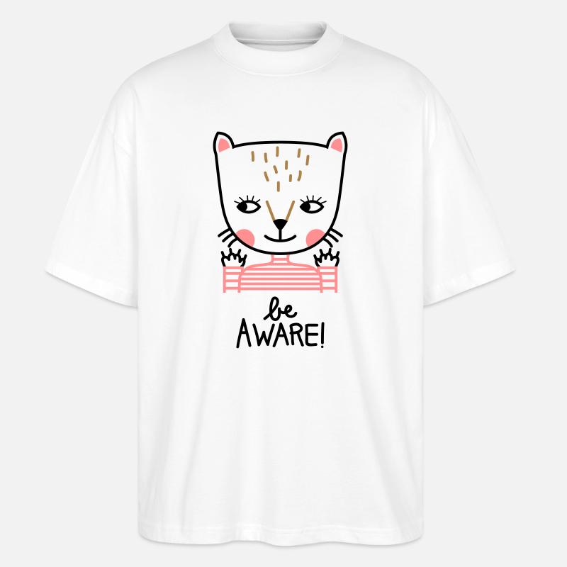 be aware - Stanley/Stella Oversized Unisex Bio T-Shirt Blaster 2.0 - Weiß