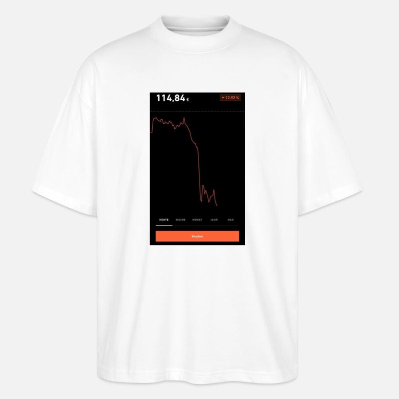 Aktiencrash - Stanley/Stella Oversized Unisex Bio T-Shirt Blaster 2.0 - Weiß