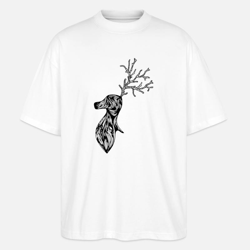 Hirsch - Stanley/Stella Oversized Unisex Bio T-Shirt Blaster 2.0 - Weiß