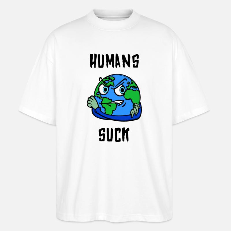 Mutter Erde Statement Erderwärmung Klimaschutz - Stanley/Stella Oversized Unisex Bio T-Shirt Blaster 2.0 - Weiß