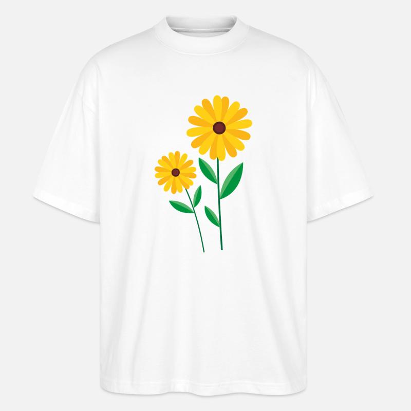 Blume - Stanley/Stella Oversized Unisex Bio T-Shirt Blaster 2.0 - Weiß