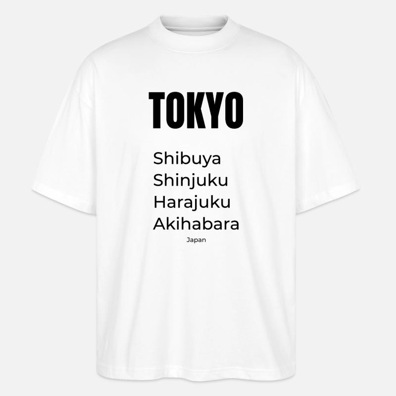 Tokyo District Tee - Stanley/Stella Oversized Unisex Bio T-Shirt Blaster 2.0 - Weiß