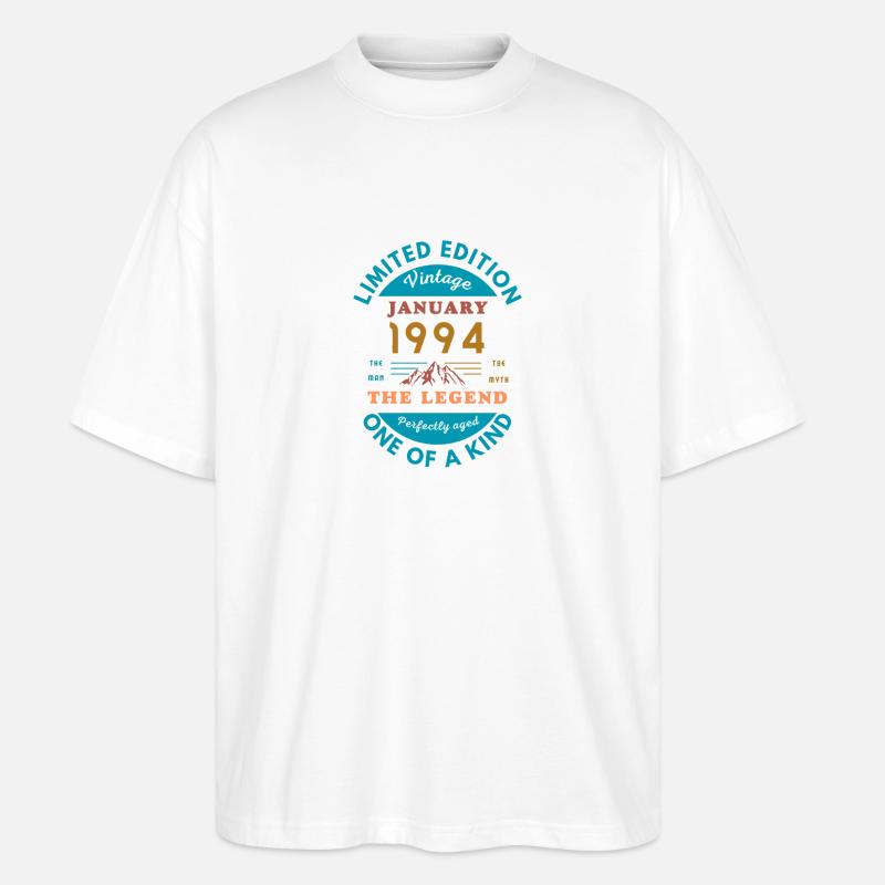 January 1994 Anniversaire Édition Limitée - T-shirt bio Blaster 2.0 coupe oversize Stanley/Stella Unisexe - blanc