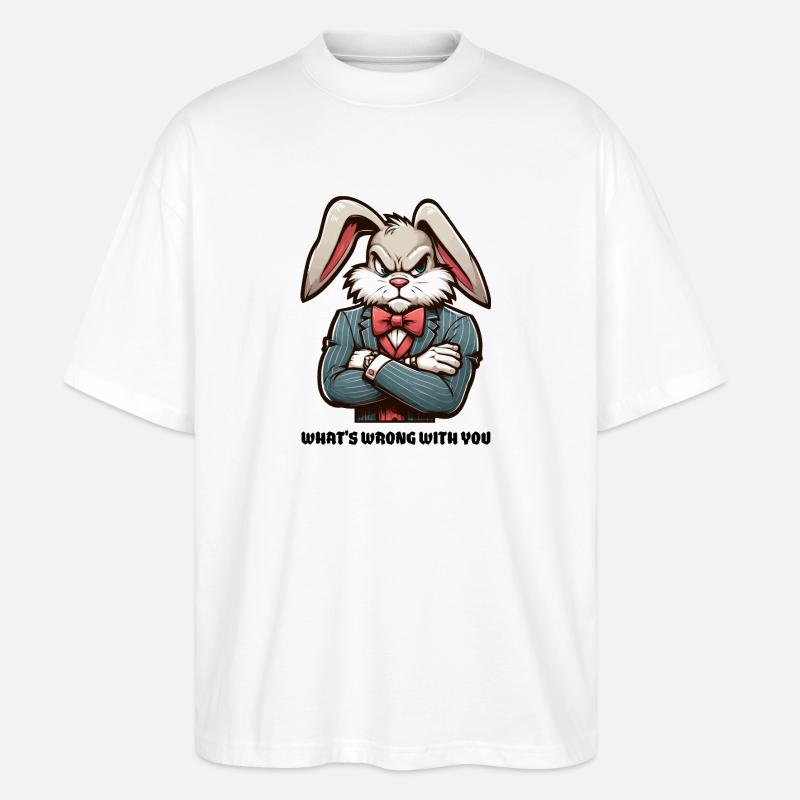 What´s wrong with you - Stanley/Stella Oversized Unisex Bio T-Shirt Blaster 2.0 - Weiß