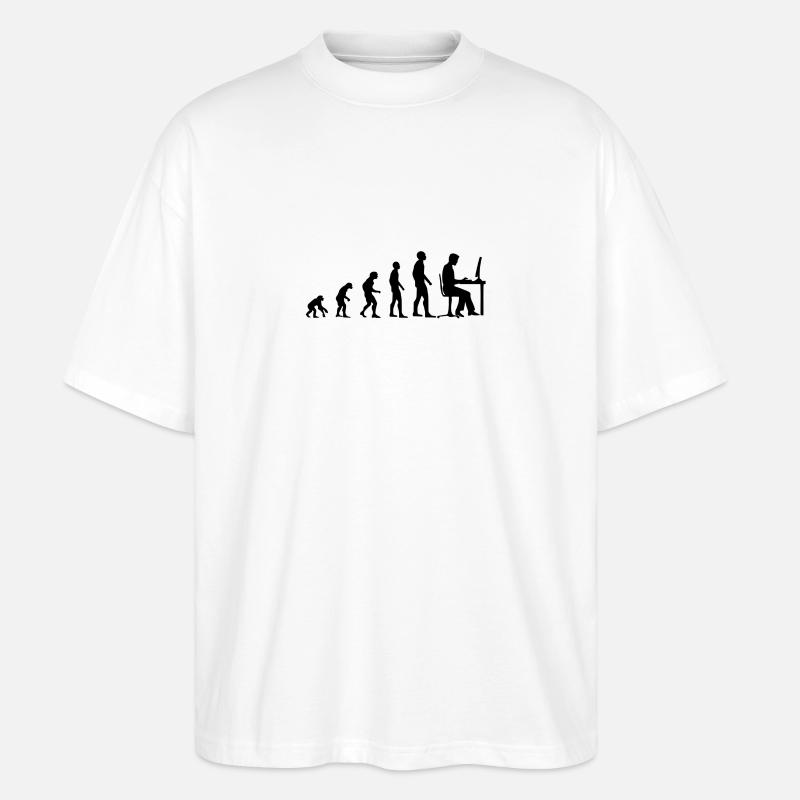 Evolution Gamer PC Videospil Computer - Sort - Stanley/Stella Oversize Unisex Øko T-shirt Blaster 2.0 - hvid