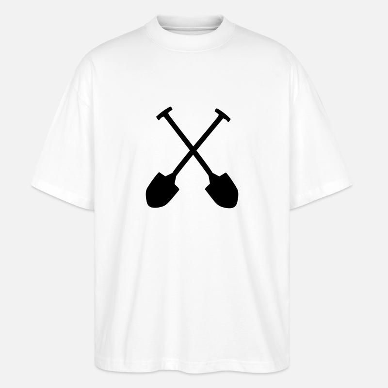 Schaufel - Stanley/Stella Oversized Unisex Bio T-Shirt Blaster 2.0 - Weiß