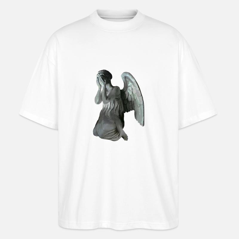 Weeping angel - Stanley/Stella Oversized Unisex Bio T-Shirt Blaster 2.0 - Weiß