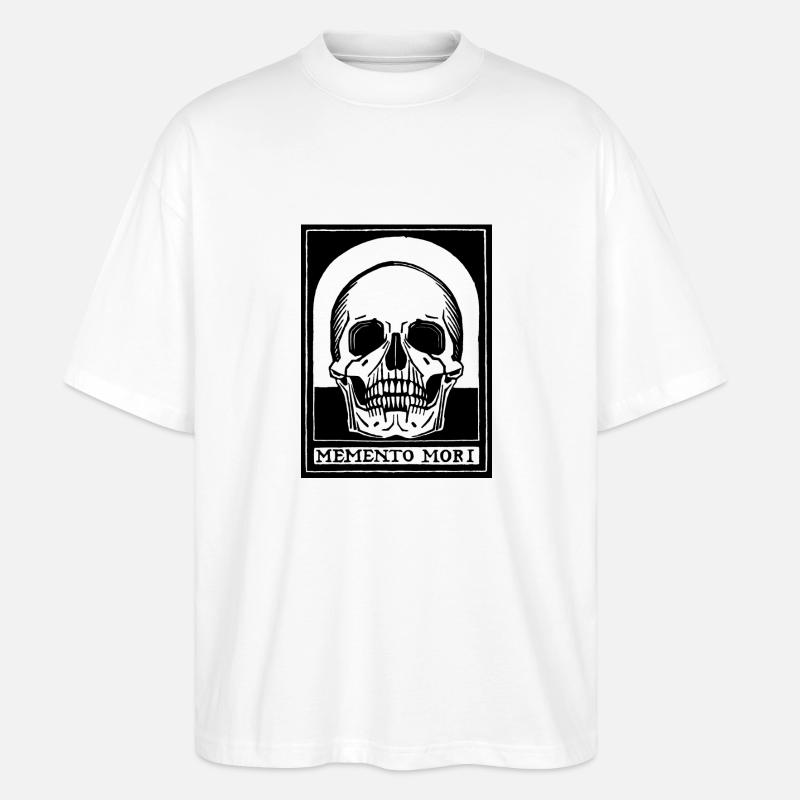 Memento Mori (schwarze Version) - Stanley/Stella Oversized Unisex Bio T-Shirt Blaster 2.0 - Weiß