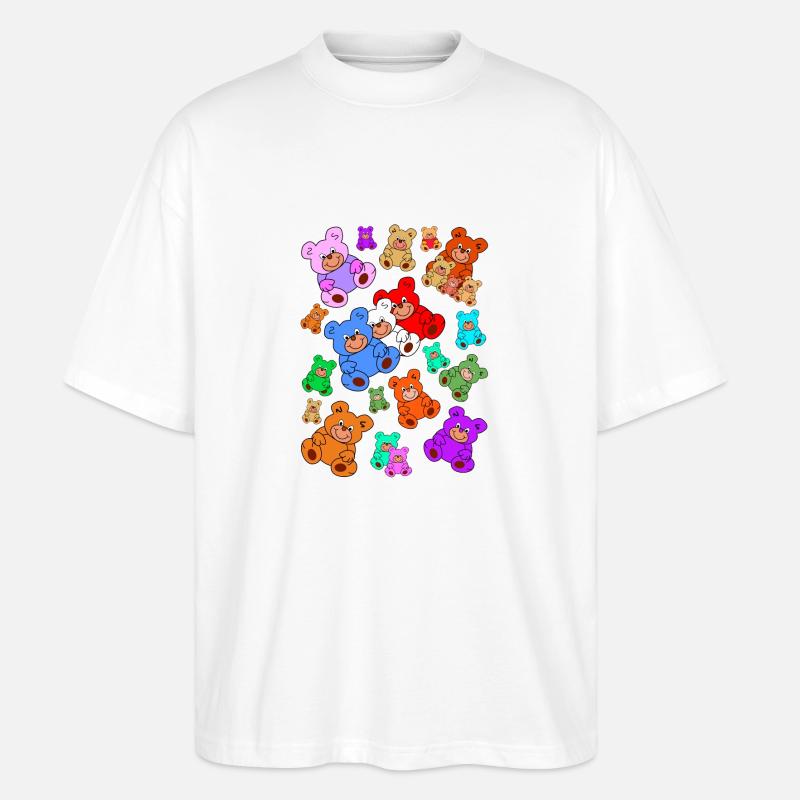 Teddybären / Teddys - Stanley/Stella Oversized Unisex Bio T-Shirt Blaster 2.0 - Weiß