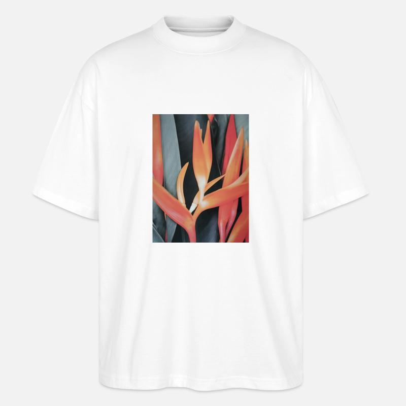 Bunte Blätter - Stanley/Stella Oversized Unisex Bio T-Shirt Blaster 2.0 - Weiß