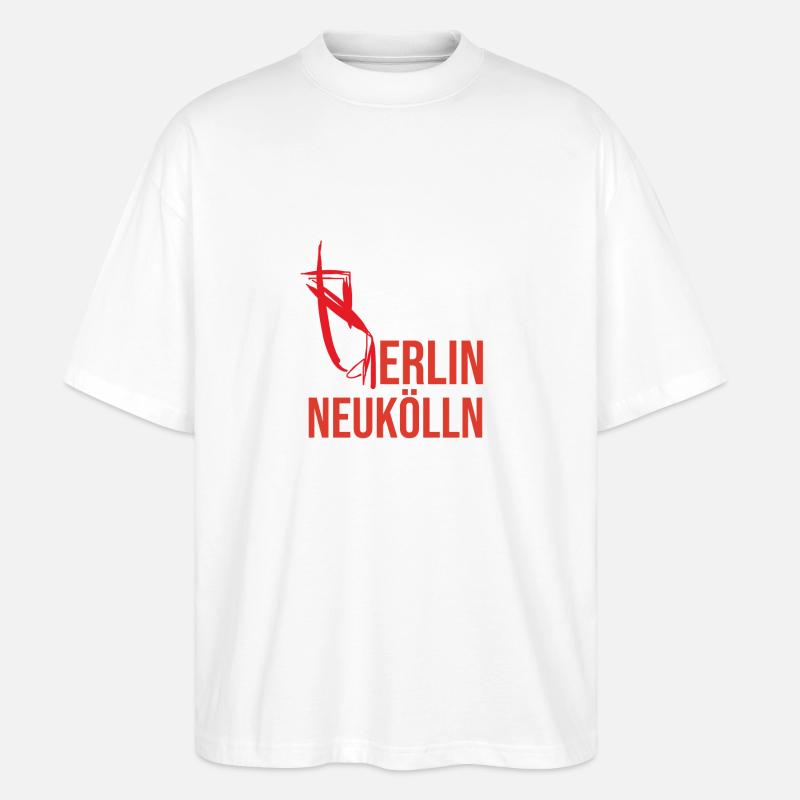 Berlin Neukölln - Stanley/Stella Oversized Unisex Bio T-Shirt Blaster 2.0 - Weiß