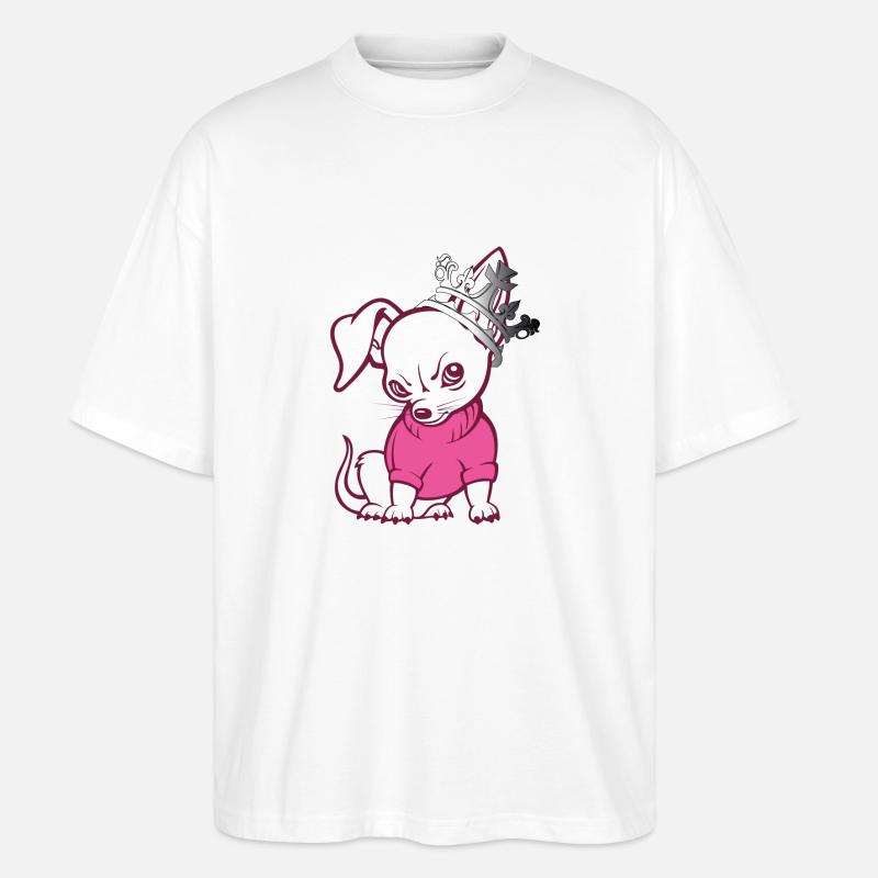 spitz mit krone - Stanley/Stella Oversized Unisex Bio T-Shirt Blaster 2.0 - Weiß