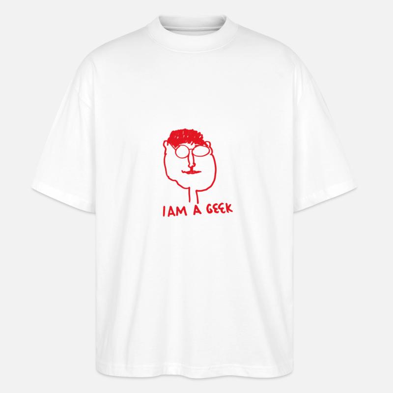 Ich bin ein Streber - Stanley/Stella Oversized Unisex Bio T-Shirt Blaster 2.0 - Weiß