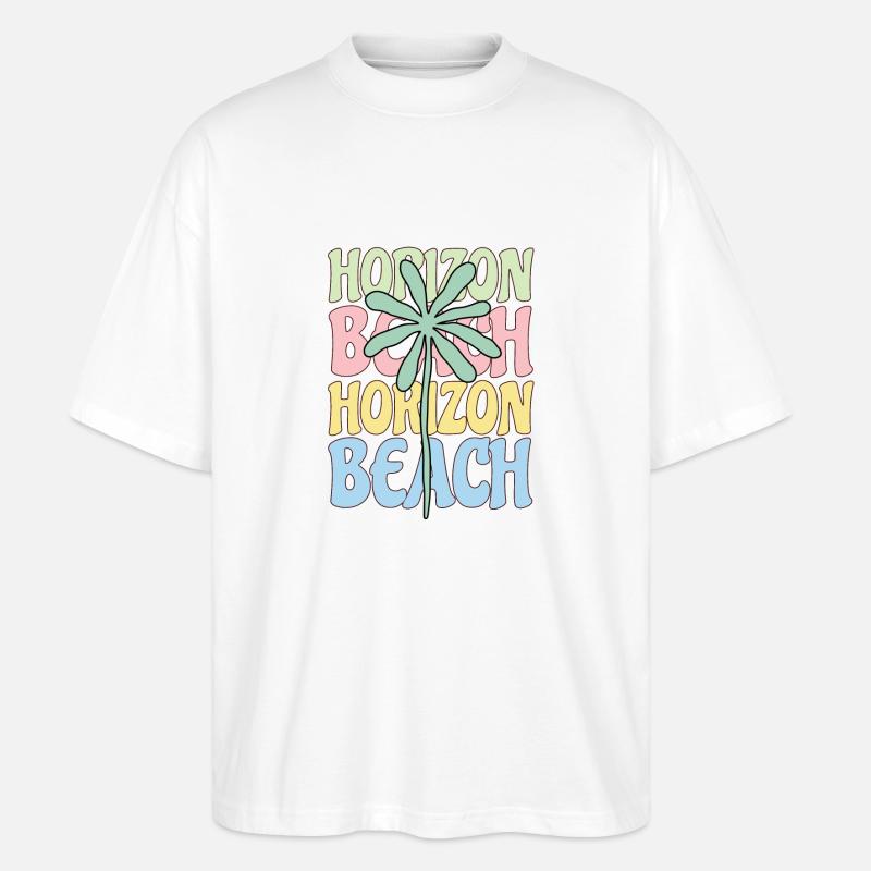 HORIZON BEACH - Stanley/Stella Oversized Unisex Bio T-Shirt Blaster 2.0 - Weiß