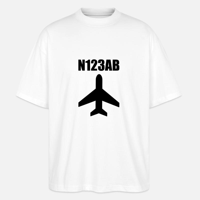 Custom Aviation - Flugzeug - Luffahrt - Pilot - Stanley/Stella Oversized Unisex Bio T-Shirt Blaster 2.0 - Weiß