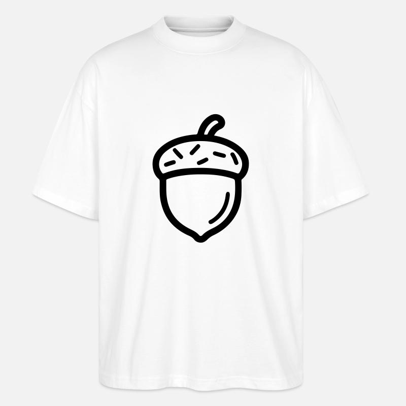 Eichel Herbst Symbol - Stanley/Stella Oversized Unisex Bio T-Shirt Blaster 2.0 - Weiß