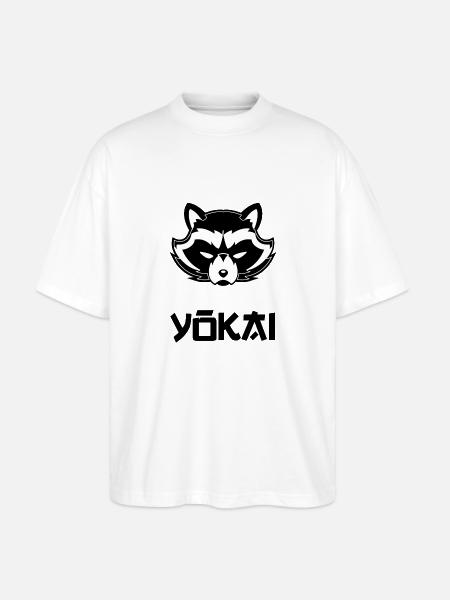 yokai blak - Stanley/Stella Oversized Unisex Organic T-shirt Blaster 2.0 - white
