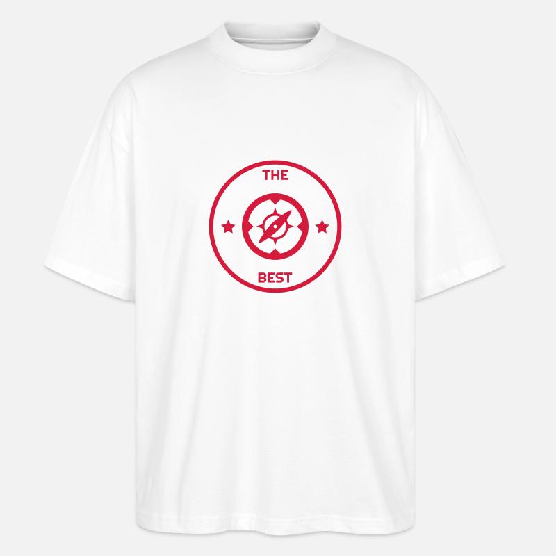Geocaching / Geocacher / Kompass / Wald - Stanley/Stella Oversized Unisex Bio T-Shirt Blaster 2.0 - Weiß