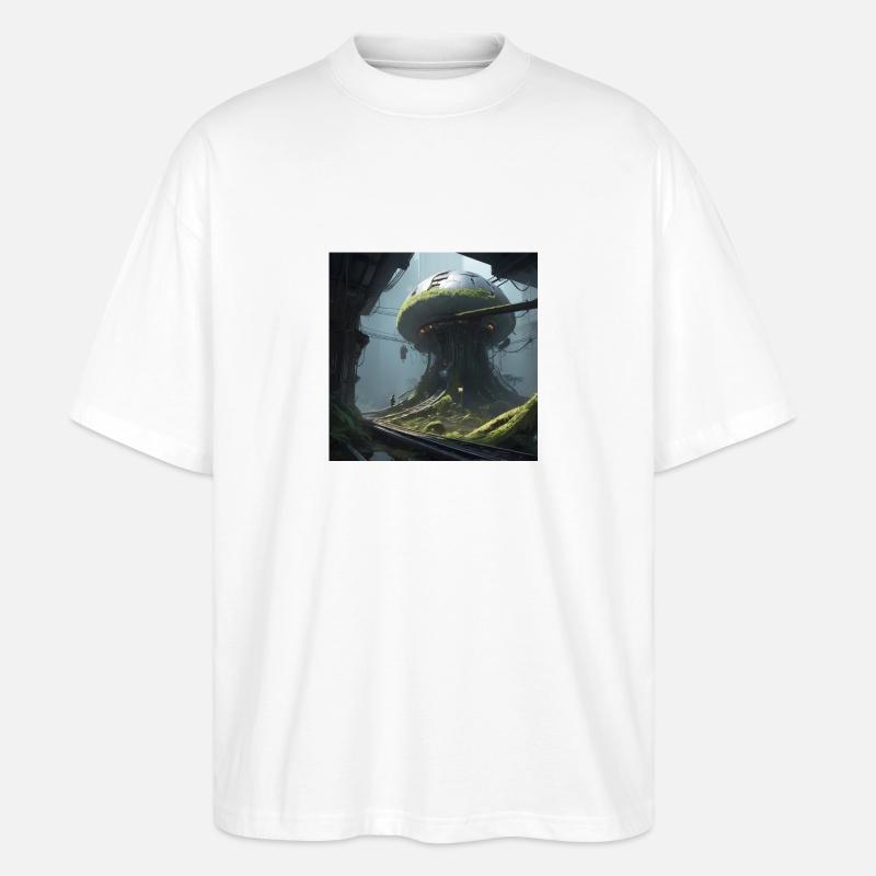 Post Civilization - Stanley/Stella Oversized Unisex Bio T-Shirt Blaster 2.0 - Weiß