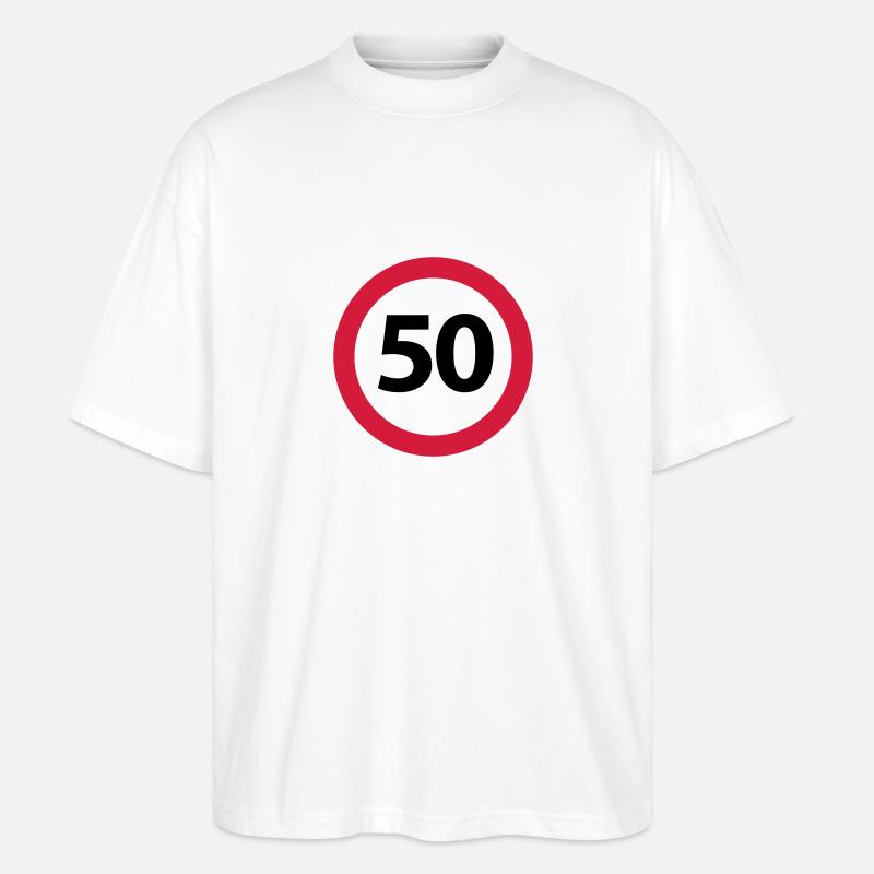 50 Anniversaire - T-shirt bio Blaster 2.0 coupe oversize Stanley/Stella Unisexe - blanc