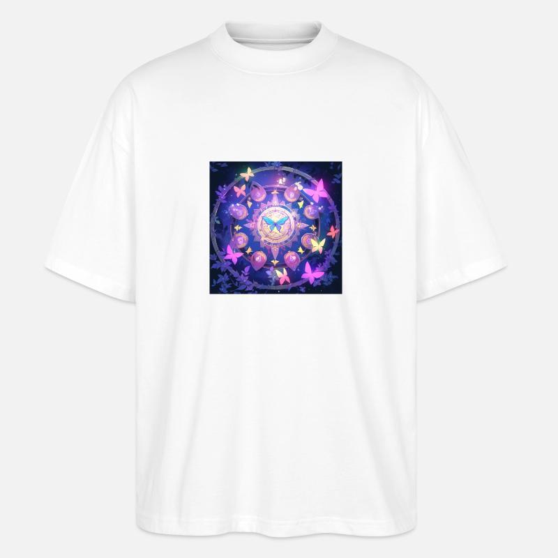 Der Schmetterlingseingang - Stanley/Stella Oversized Unisex Bio T-Shirt Blaster 2.0 - Weiß