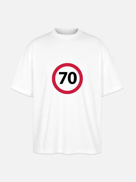 70th Birthday - Stanley/Stella Oversized Unisex Organic T-shirt Blaster 2.0 - white