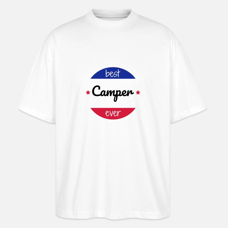 Campingplatz / Camper / Camping / Camp - Stanley/Stella Oversized Unisex Bio T-Shirt Blaster 2.0 - Weiß