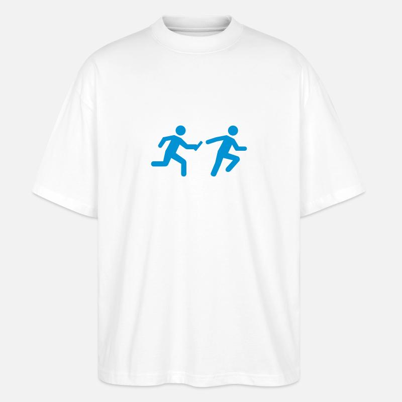 Staffellauf - Stanley/Stella Oversized Unisex Bio T-Shirt Blaster 2.0 - Weiß