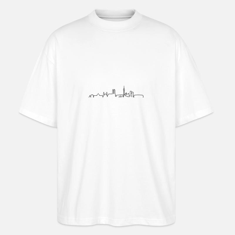Skyline - München 2018 - Stanley/Stella Oversized Unisex Bio T-Shirt Blaster 2.0 - Weiß
